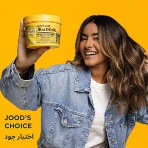 كريم من غارنييه للشعر الجاف 390 مل مرطب ومقوي وملين بخلاصة الموز والشيا